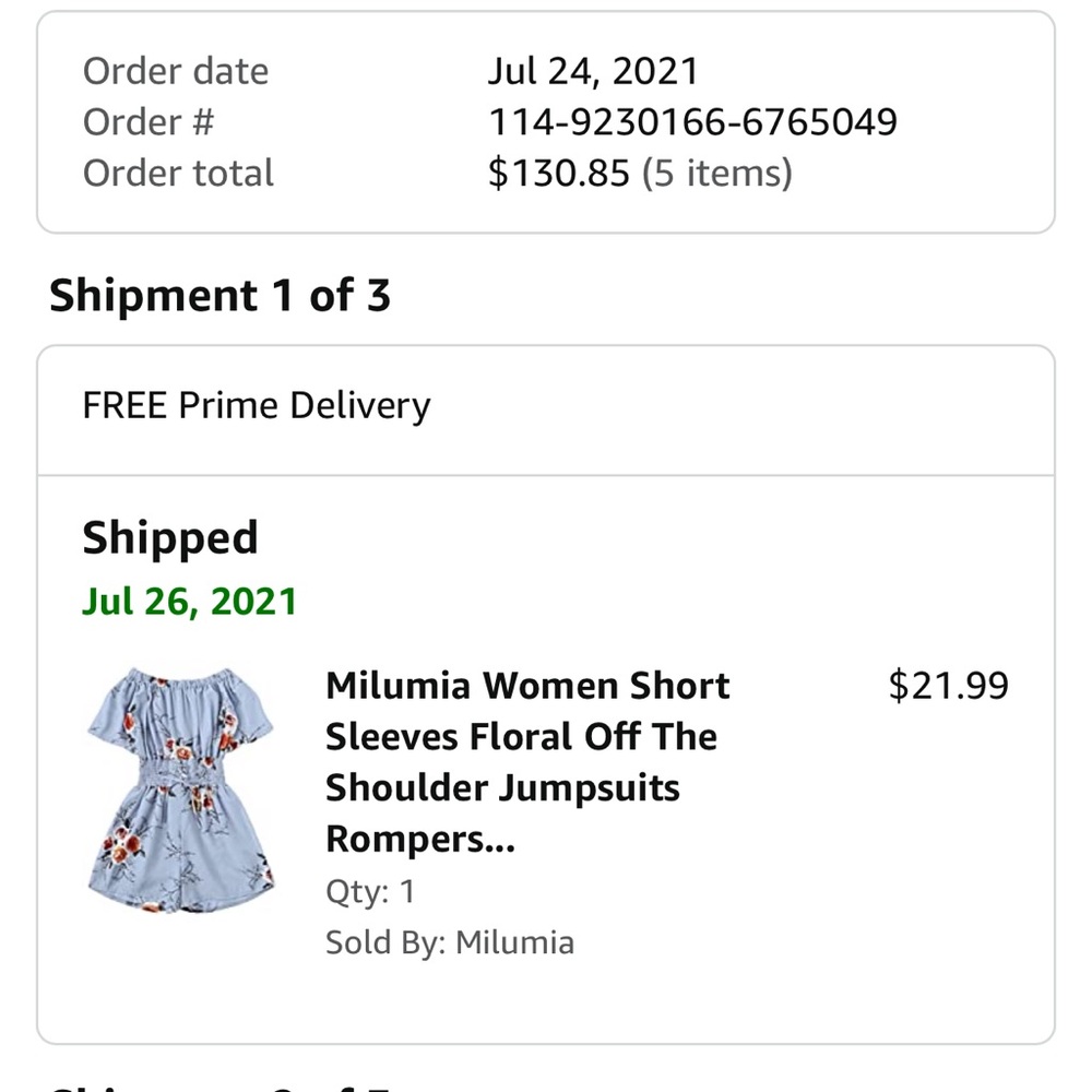 Blue floral romper